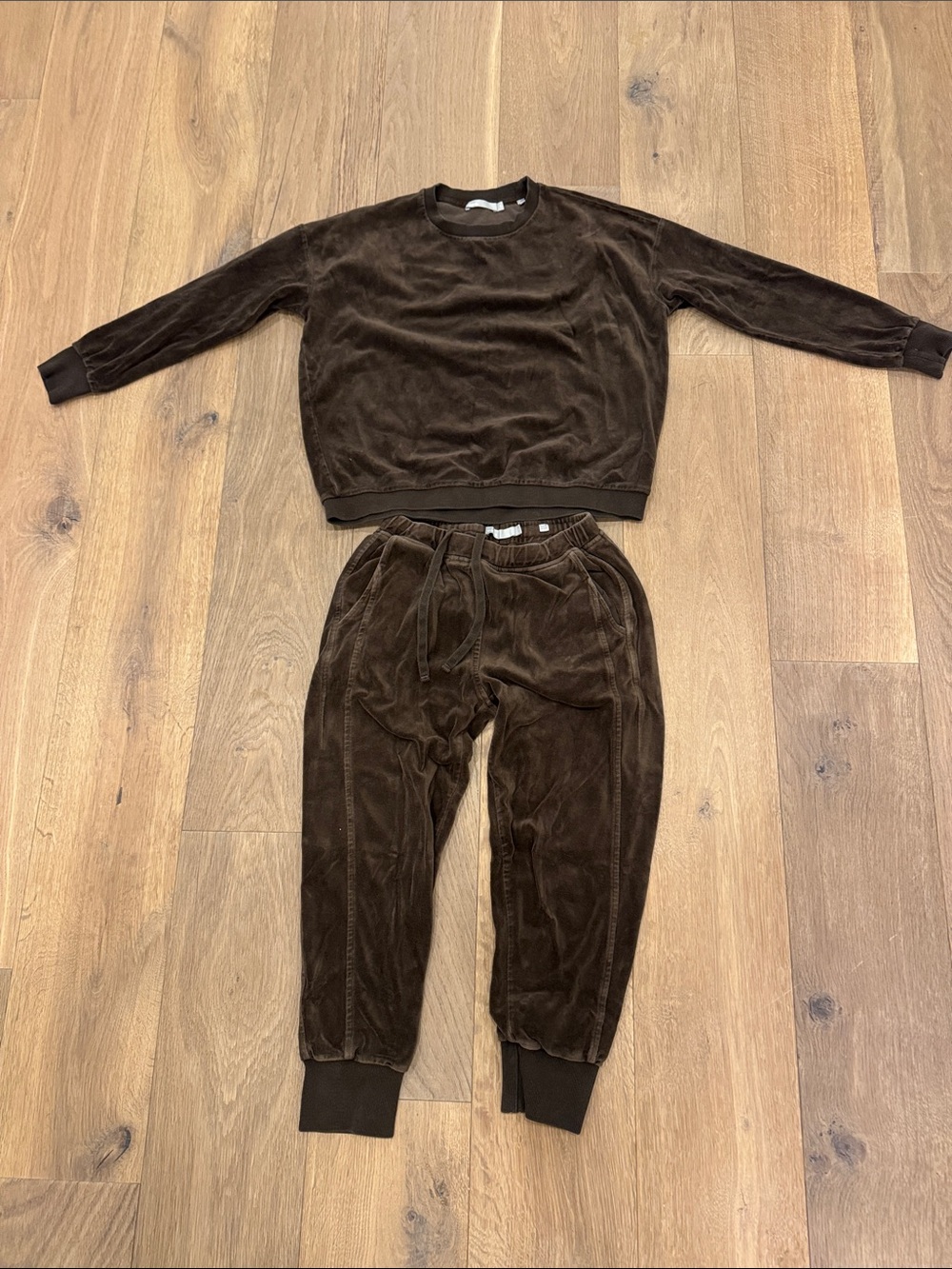 Vince Brown Velour Two-Piece Set